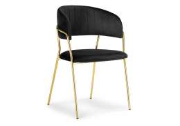 Стул на металлокаркасе Kamelia black / gold (57x54x83)